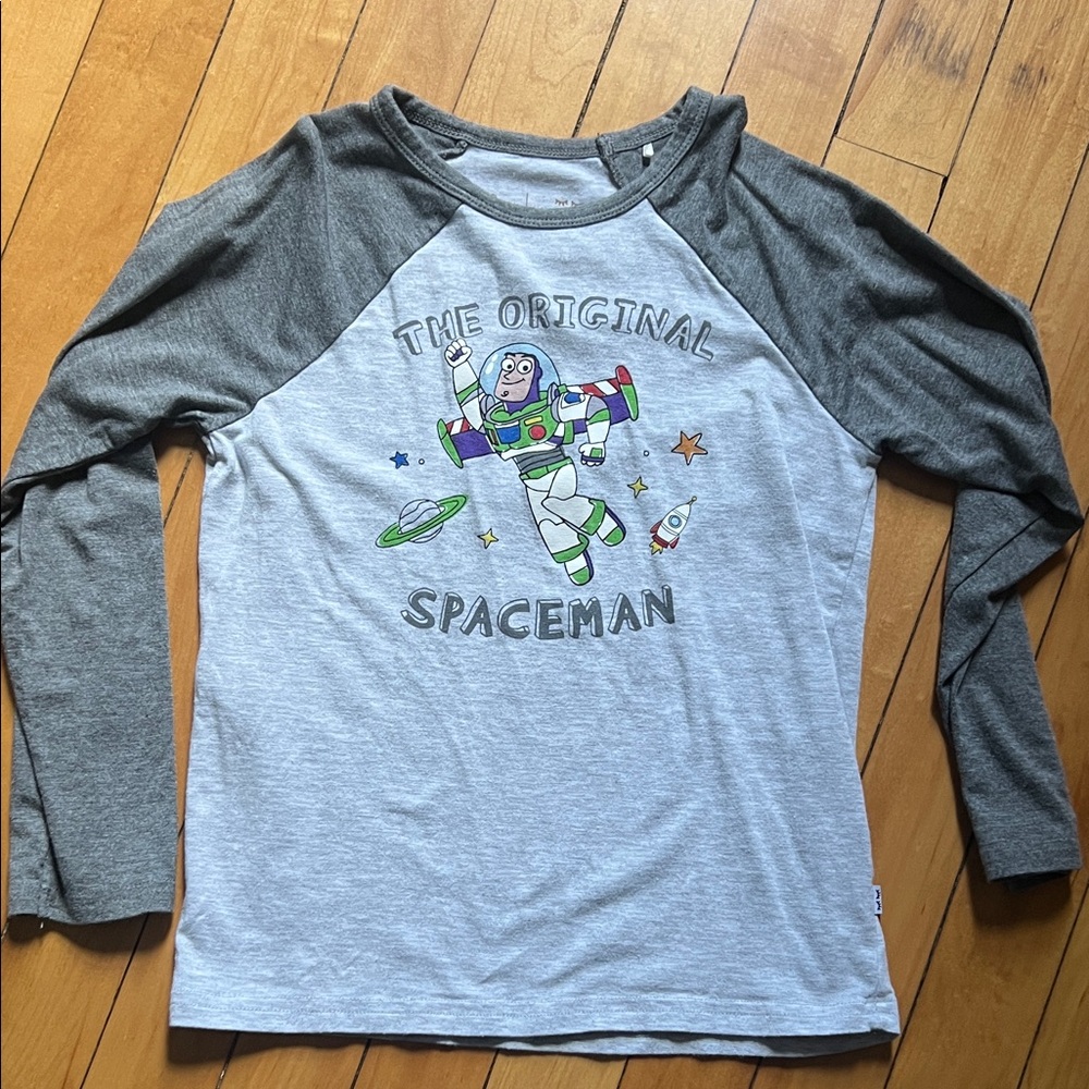 Little Sleepies Toy Story Original Spaceman Kids Shirt - Gray